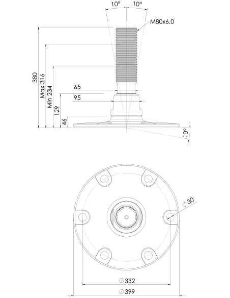 Machine foot HXJE400(l)-HXE80250
