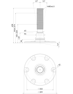 Machine foot HXJE400(l)-HXE80310 2