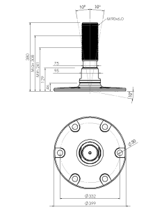 Machine foot HXJE400(l)-HXE90250 2