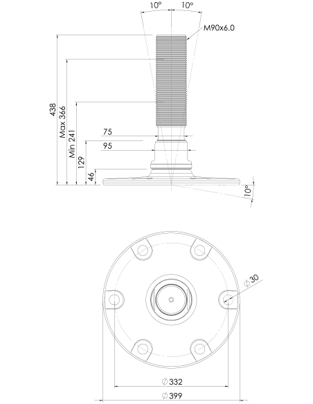Machine foot HXJE400(l)-HXE90310