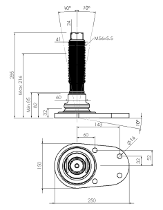 Machine foot HXJCFEHEX150(s)-HXEH56200 2