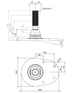 Machine foot HXJCFE300(l)-HXE64200 2