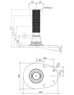 Machine foot HXJCFE300(l)-HXE90310 2