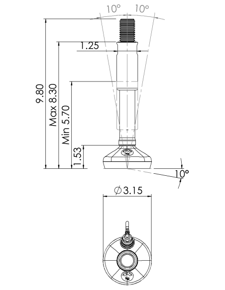 Machine foot XHTW080-XHT1083-RHOX1032-PR6211-31D1