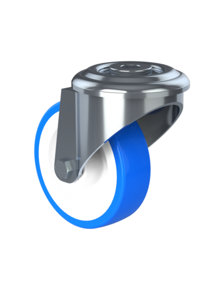 Castor SCR100, White/Blue, AISI 304, 1.471