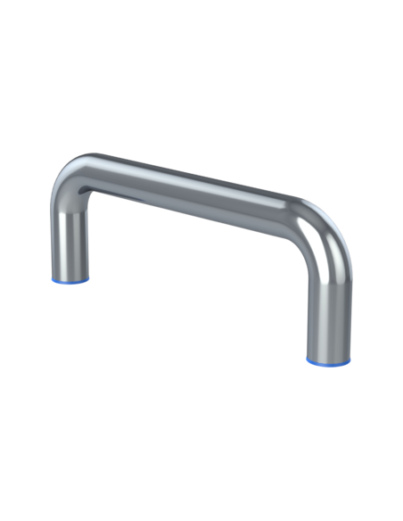 Handle UHX 152x64, UNC 1/4, Blue NBR, AISI 316