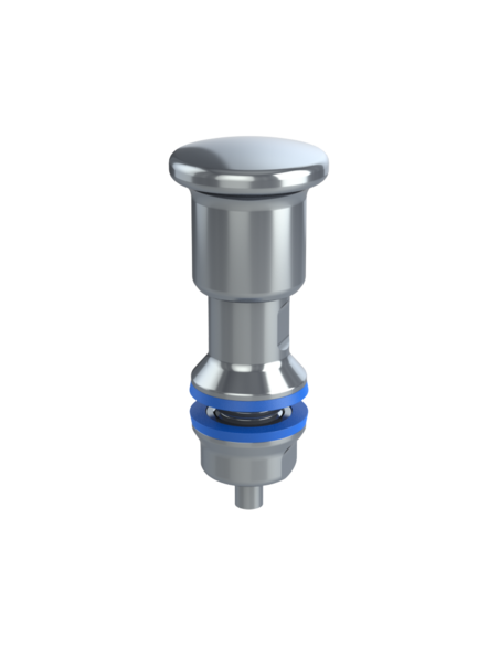 Plunger IPXH6, no lock, AISI 316, Blue NBR