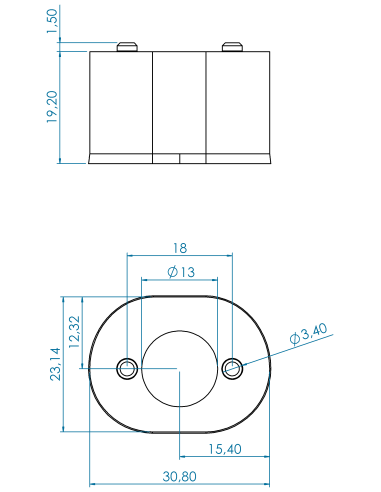 Spacer Oval 3/4" for Ø47 series
