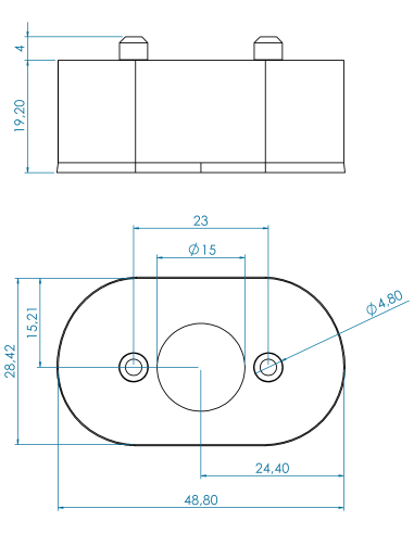 Spacer Oval 1-3/4´8" for Ø72 series