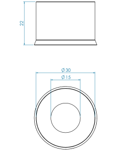 Spacer Round 1-1/2" for Ø80 series 2