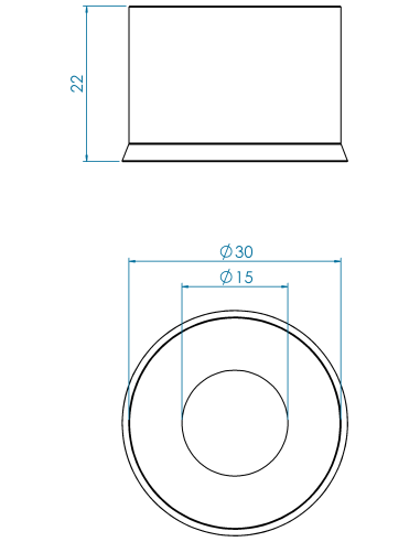 Spacer Round 1-1/2" for Ø80 series