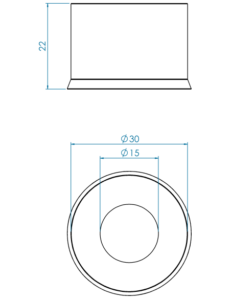 Spacer Round 1-1/2" for Ø80 series