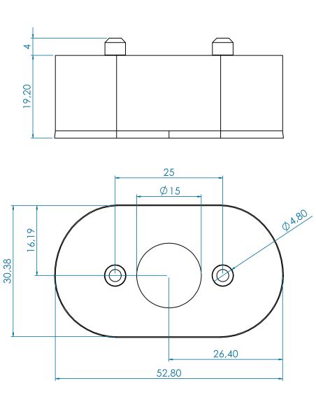 Spacer Oval 1-1/2" for Ø80 series