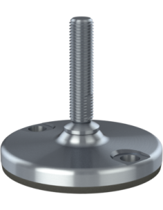 Machine foot HJ-AS110-M16 x 70, AISI 304, Black NBR, 2 fixations