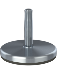 Machine foot KG-AS110-M16 x 70, AISI 304, Black NBR