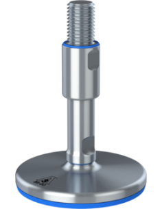 Machine foot XHG125-UNC 1 x 5,90/3,30-UNC 1 x 2, AISI 304, Blue NBR