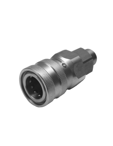 Stainless steel female quick coupling EXT thr.3/8"