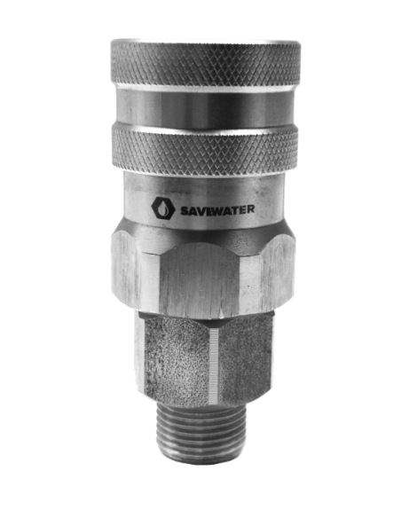 Stainless steel female quick coupling EXT thr.3/8"