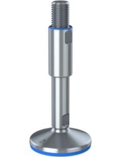 Machine foot XH150-M20 x 280/150-M20 x 115, AISI 304, Blue NBR