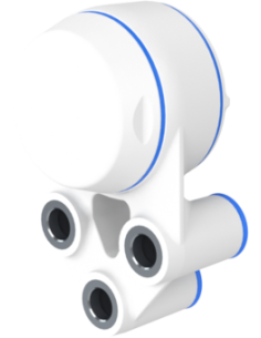 Bearing house XB3FC47(White)-SSB20 mm(Front)-CM(White)-OS(White)-EC