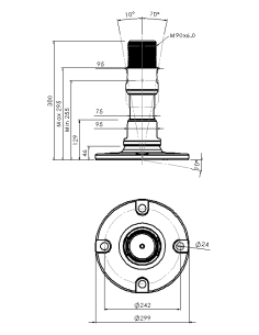 Machine foot XHJSE300(l)-XHJSE90250-RHOXS9085 2