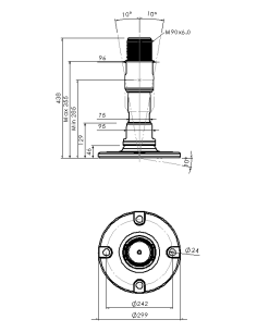 Machine foot XHJSE300(l)-XHJSE90310-RHOXS90115 2