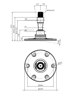 Machine foot XHJSE350(l)-XHJSE56200-RHOXS5670 2