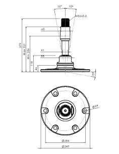 Machine foot XHJSE350(l)-XHJSE56260-RHOXS56100 2