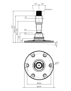 Machine foot XHJSE350(l)-XHJSE64260-RHOXS64100 2