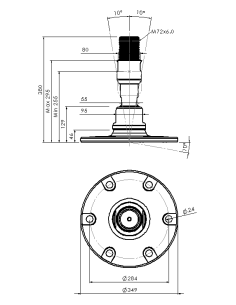 Machine foot XHJSE350(l)-XHJSE72250-RHOXS7285 2