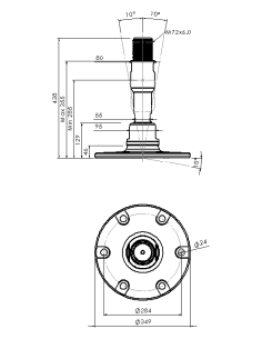 Machine foot XHJSE350(l)-XHJSE72310-RHOXS72115 2