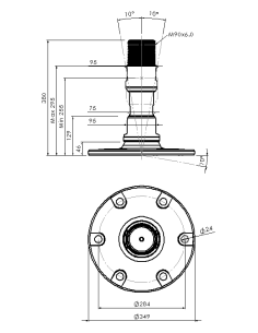 Machine foot XHJSE350(l)-XHJSE90250-RHOXS9085 2