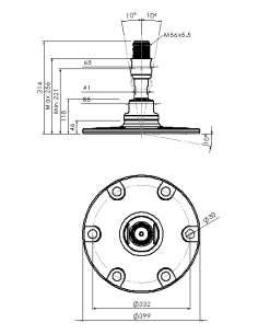 Machine foot XHJSE400(l)-XHJSE56200-RHOXS5670 2