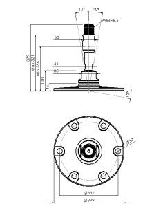 Machine foot XHJSE400(l)-XHJSE56260-RHOXS56100 2
