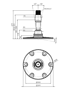 Machine foot XHJSE400(l)-XHJSE64260-RHOXS64100 2