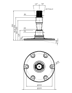 Machine foot XHJSE400(l)-XHJSE72250-RHOXS7285 2