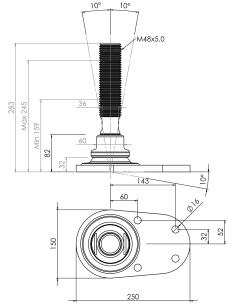 Machine foot HXJCFE150(s)-HXE48200 2