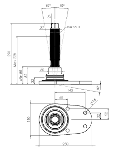 Machine foot HXJCFEHEX150(s)-HXEH48200 2
