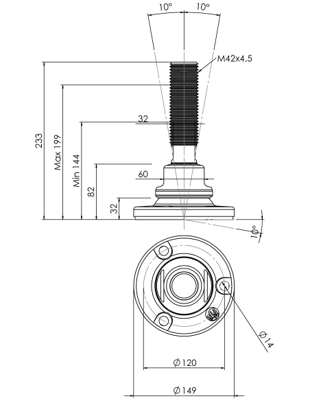 Machine foot HXJE150(s)-HXE42150