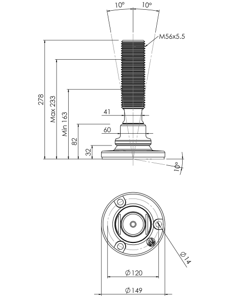 Machine foot HXJE150(s)-HXE56200