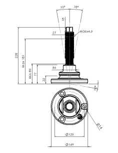 Machine foot HXJEHEX150(s)-HXEH36150 2