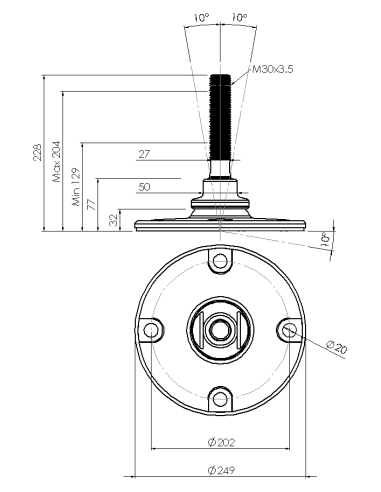 Machine foot HXJE250(s)-HXE30150