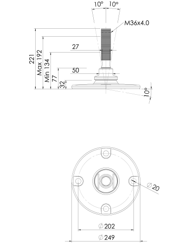 Machine foot HXJE250(s)-HXE36150