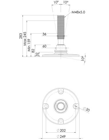 Machine foot HXJE250(s)-HXE48200
