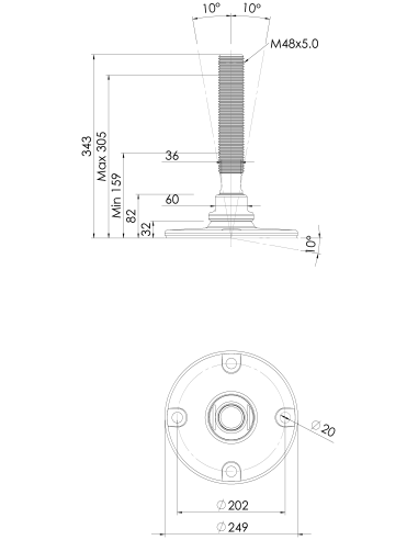 Machine foot HXJE250(s)-HXE48260