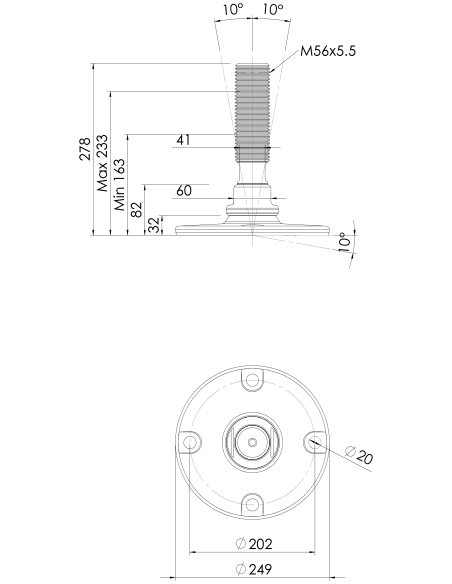 Machine foot HXJE250(s)-HXE56200