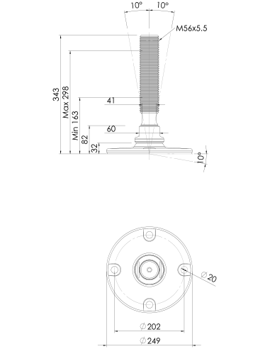 Machine foot HXJE250(s)-HXE56260