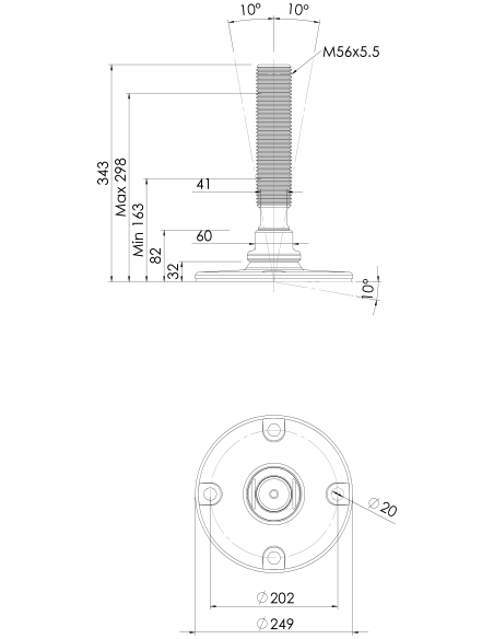 Machine foot HXJE250(s)-HXE56260