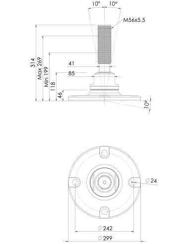 Machine foot HXJE300(l)-HXE56200