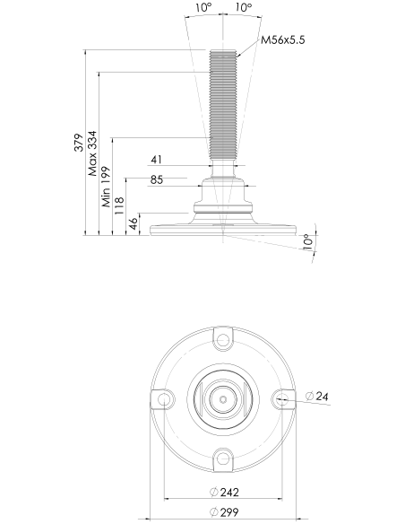 Machine foot HXJE300(l)-HXE56260